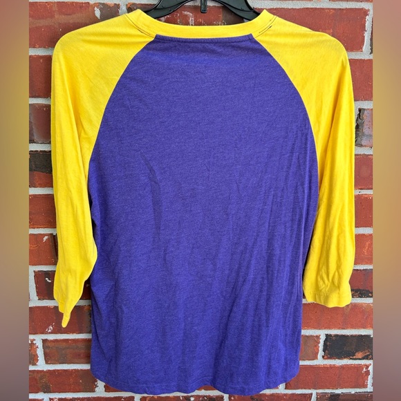 Colosseum LSU Tigers 3/4 Length Sleeve Large Cotton/Polyester Blend Shirt - Picture 3 of 5